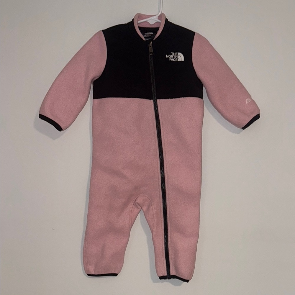The North Face Pink and Black Fleece Footies
